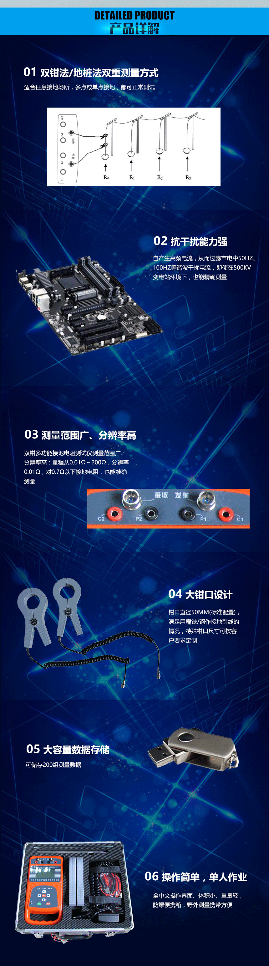 接地電阻測試儀，雙鉗多功能接地電阻測試儀